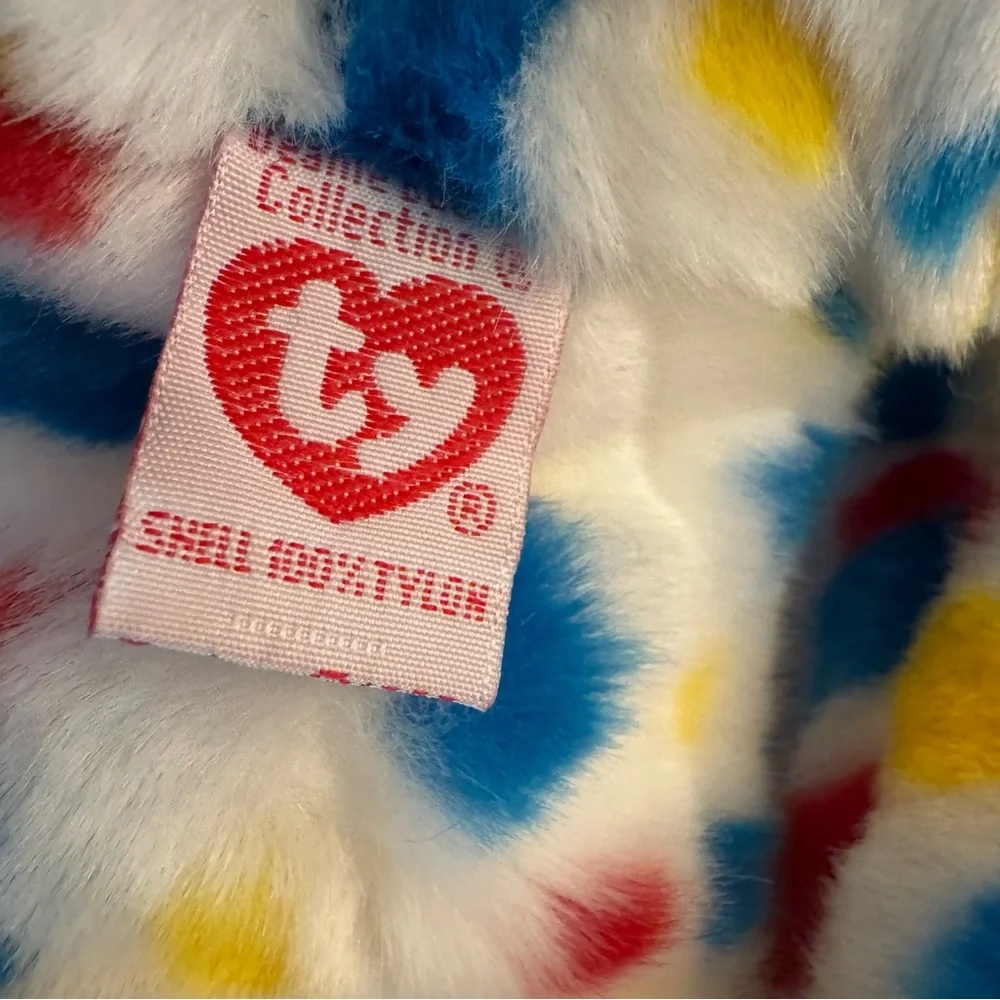 Vintage Ty 2K Multicolor Beanie Baby & Matching Beanie Buddy